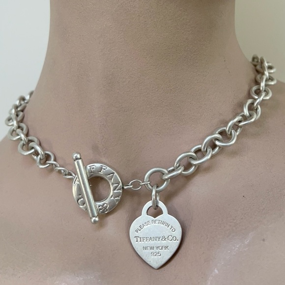 🔴Authentic TIFFANY & CO Return To Tiffany Heart Tag SS Toggle Link Necklace🔴 - Picture 15 of 15